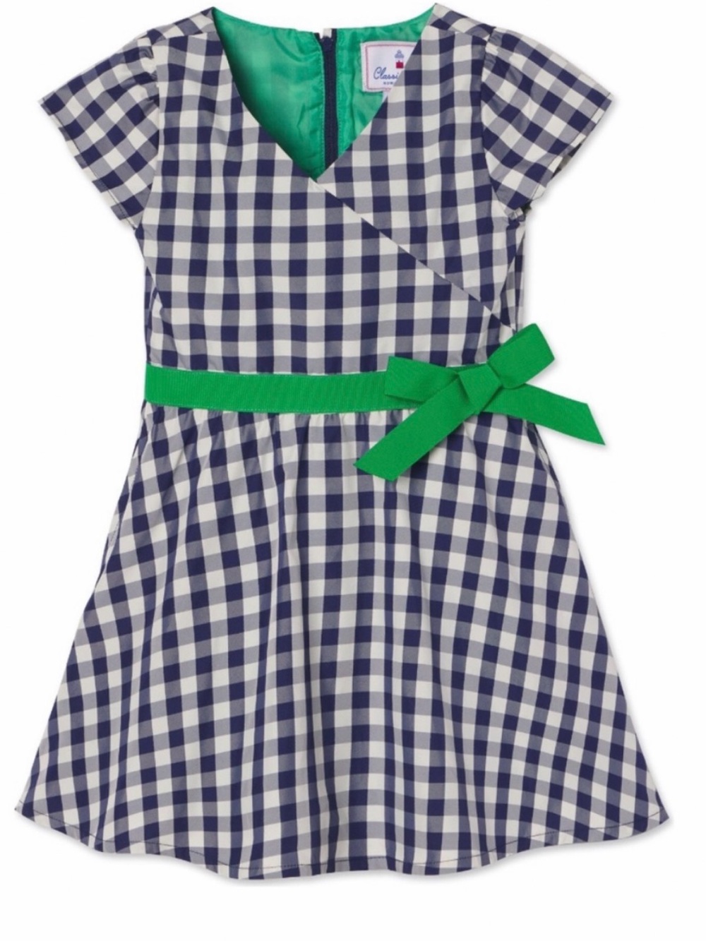 Classic Prep Midnight Gingham Taffeta Ann Dress SZ 6